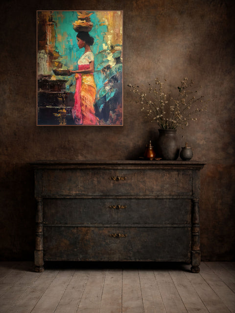 Everyday Reverence by Rebecca MacLeod displayed in a luxury contemporary interior