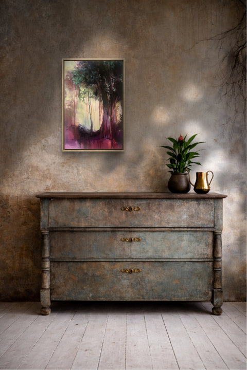 Kosmik Guardian by Rebecca MacLeod displayed in a luxury contemporary interior