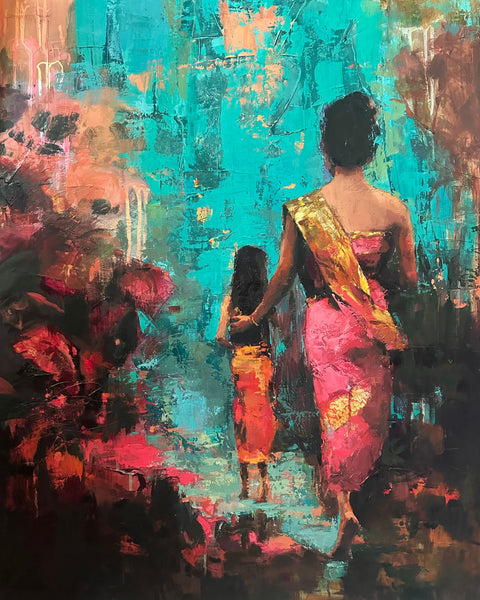 Mama Bali, original oil painting by Rebecca MacLeod