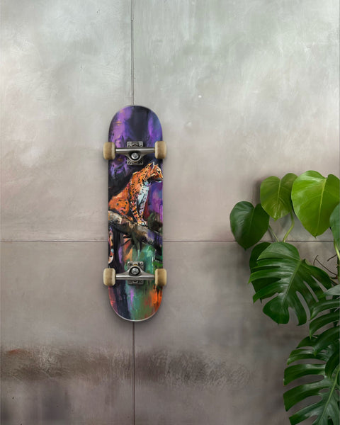 Custom Leopard Skateboard