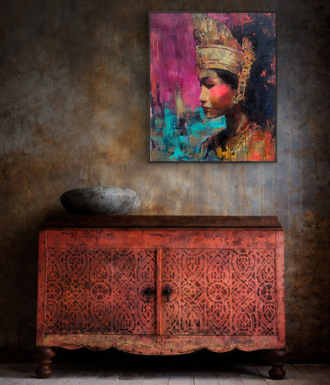 Majestic Disorder by Rebecca MacLeod displayed in a luxury contemporary interior