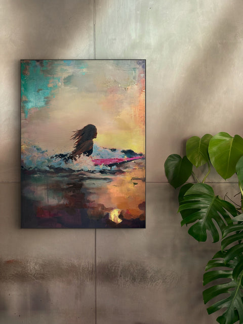 Surya Surf by Rebecca MacLeod displayed in a luxury contemporary interior